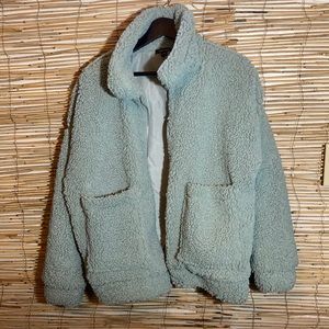 Fluffy teddy zip-up jacket